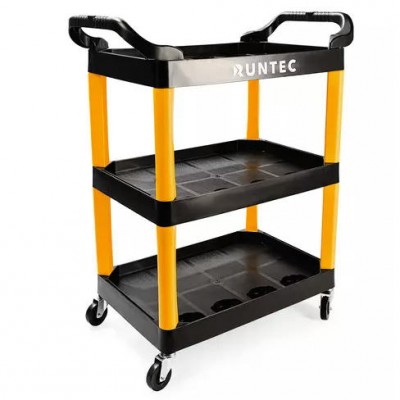 Тележка с тремя открытыми полками, черная Тележка с тремя открытыми полками, черная