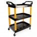 Тележка с тремя открытыми полками, черная Тележка с тремя открытыми полками, черная