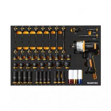 Набор с пневмогайковертом, ударными головками и аксессуарами 1/2", 8-32 мм, CrMo в ложементе EVA, 53 предмета