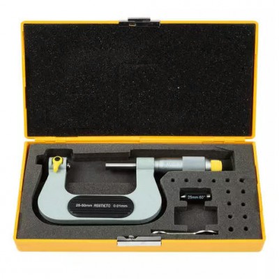 Микрометр для измерения резьбы 0,01 мм, 25-50 мм