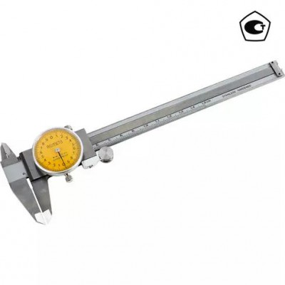 Штангенциркуль с отсчетом по круговой шкале 0,02 мм, 0—300 мм с калибровкой
