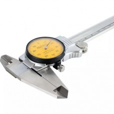 Штангенциркуль с отсчетом по круговой шкале алюминиевый корпус 0,01 мм, 0—150 мм с поверкой