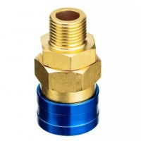 Пневморазъём металлический высокой пропускной способности "мама" - наружная резьба 3/4", латунь Пневморазъём металлический высокой пропускной способности "мама" - наружная резьба 3/4", латунь