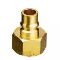 Пневморазъём металлический высокой пропускной способности "папа" - внутренняя резьба 1", латунь Пневморазъём металлический высокой пропускной способности "папа" - внутренняя резьба 1", латунь