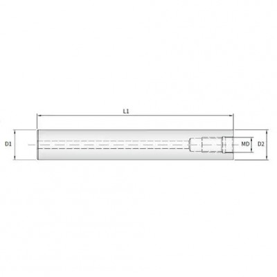 Хвостовик твердосплавный для модульной фрезы 16 мм, диаметр внутренней резьбы M08