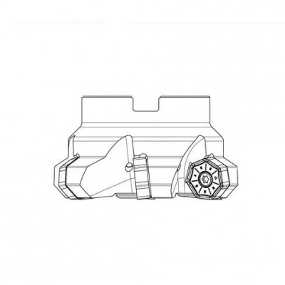 Корпус фрезы торцевой 200 мм, Ap=6 мм, Z-12, угол в плане 45°