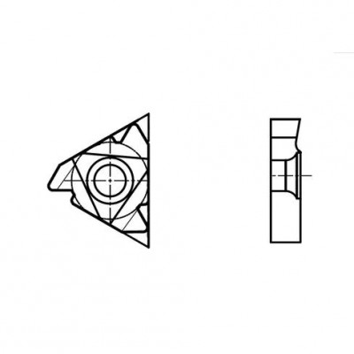 Пластина резьбовая для внутренней метрической резьбы, шаг 2,5 мм, универсальный сплав