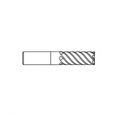 Фреза концевая 12 мм, VHM, Z=6, HA, AlTiN (cерия GH105)