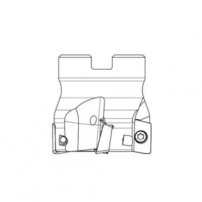 Корпус фрезы для обработки уступов и пазов 80 мм, Ap=11 мм, Z-10, угол в плане 90°