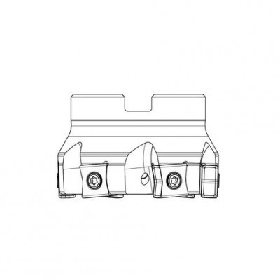 Корпус фрезы для обработки уступов и пазов 100 мм, Ap=5 мм, Z-9, угол в плане 90°