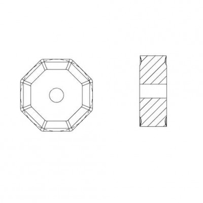 Пластина фрезерная для фрезы GFF40, для обработки чугуна и закаленных сталей