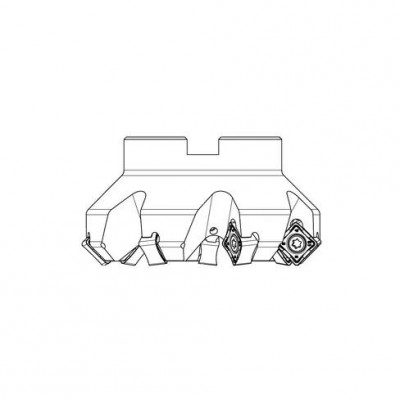 Корпус фрезы торцевой 80 мм, Ap=6,5 мм, Z-5, угол в плане 45°