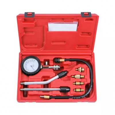 Компрессометр бензиновый, набор с гибкой, 2-мя жесткими насадками и переходниками