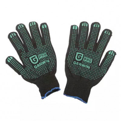 Перчатки 10 класс (6) с ПВХ, черные