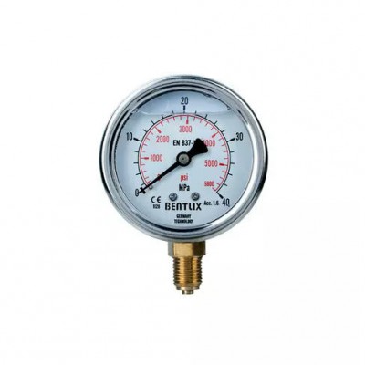Манометр гидравлический 0-400 атм 63 мм G1/4 глицериновый для наборов серии A85