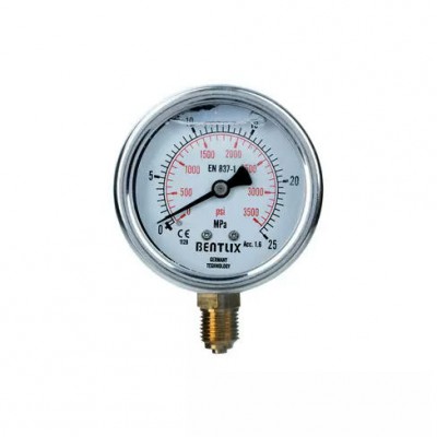 Манометр гидравлический 0-250 атм 63 мм G1/4 глицериновый для наборов серии A85