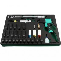 Набор пневмоинструмента с композитным гайковертом 30 пр. в ложементе EVA