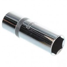 Головка, 1/2", 16 мм, торцевая, 6-гранная, свечная, резиновый фиксатор