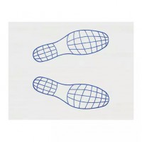 Коврики бумажные однослойные "Следы ног", книжный вариант 405х500 мм 500 шт