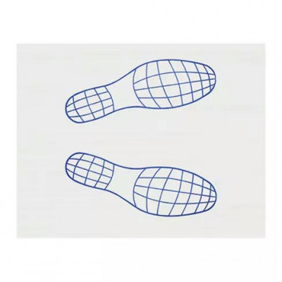 Коврики бумажные однослойные "Следы ног", книжный вариант 405х500 мм 500 шт