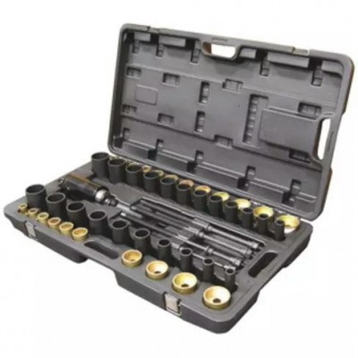 Съемник-запрессовщик сайлентблоков гидравлический с комплектом оправок и болтами