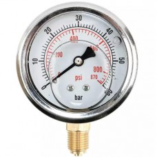 Манометр гидравлический 0-60 атм 63 мм G1/4 глицериновый для наборов серии A85