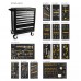 Тележка инструментальная Limited Edition 7 полочная Industrial серая с комплектом инструмента, 273 предмета