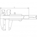 Штангенциркуль нониусный тип 1; 0,02 мм, 0–150 мм с поверкой  ASIMETO 341-06-4-П