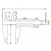 Штангенциркуль нониусный тип 1; 0,02 мм, 0-280 мм, со сборной рамкой  ASIMETO 363-11-6