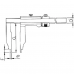Штангенциркуль нониусный тип 3; с удлиненными губками 0,02 мм, 0-600 мм, с поверкой  ASIMETO 311-24-0-П