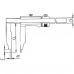 Штангенциркуль нониусный тип 3; с удлиненными губками 0,05 мм, 0-2000 мм  ASIMETO 311-80-2