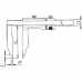 Штангенциркуль нониусный тип 3; с удлиненными губками 0,05 мм, 0-1500 мм, с поверкой  ASIMETO 311-60-2-П