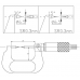 Микрометр с точечными измерительными поверхностями 0,01 мм, 0-25 мм, наконечник 30°  ASIMETO 122-01-2