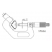 Микрометр с призматической пяткой 108° 0,01 мм, 25-45 мм  ASIMETO 151-02-4