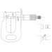 Микрометр циферблатный 0,01 мм, 0-50 мм, плоская пятка  ASIMETO 158-53-0