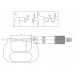 Микрометр со ступенчатыми измерительными поверхностями 0,01 мм, 75-100 мм, тип A  ASIMETO 118-64-0