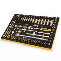 Набор торцевых головок с аксессуарами RUNTEC 1/2", 1/4" в ложементе EVA, 110 предметов