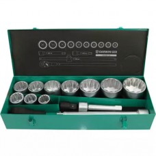 Набор торцевых головок 1", 12 гр., 14 пр., 36-80 мм Набор торцевых головок 1", 12 гр., 14 пр., 36-80 мм