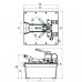 Насос ножной гидравлический с пневматическим приводом для двухполостного инструмента 700 бар; 8 л  GARWIN INDUSTRIAL 811013-700-8000-2-P