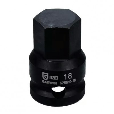 Головка торцевая ударная HEX 1/2" 18 мм L=38,1 мм  GARWIN INDUSTRIAL 626610-18