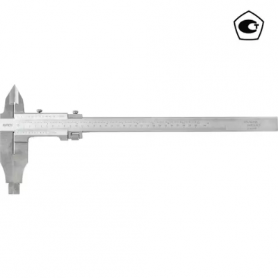 Штангенциркуль нониусный тип 2; 0,02 мм, 0-300 мм, с поверкой  ASIMETO 302-12-0-П