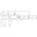 Штангенциркуль цифровой 0,01 мм, 0-200 мм, ABS  ASIMETO 307-58-3