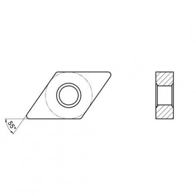 Пластина токарная для чистовой обработки углеродистых сталей и чугуна