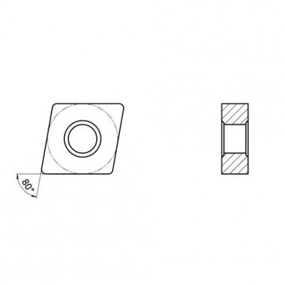 Пластина токарная для черновой обработки чугуна