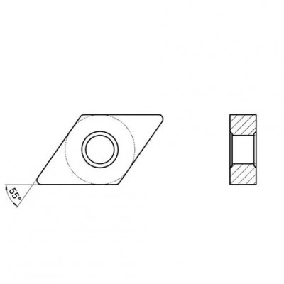 Пластина токарная для получист./получерн. обработки углеродистых сталей и чугуна