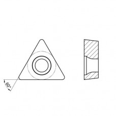 Пластина токарная для чистовой обработки алюминиевых и медных сплавов, цветных металлов