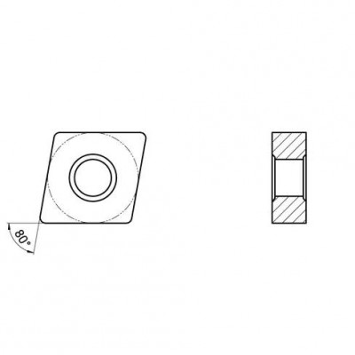 Пластина токарная для чистовой обработки жаропрочных сплавов