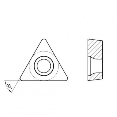 Пластина токарная для чистовой обработки нержавеющих сталей и жаропрочных сплавов