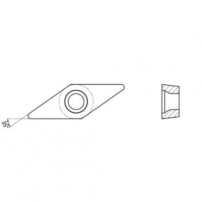 Пластина токарная для получист./получерн. обработки нержавеющих сталей и жаропрочных сплавов