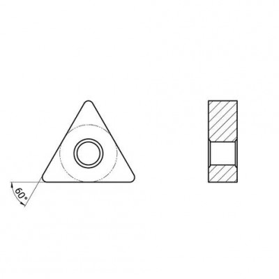 Пластина токарная для чистовой обработки нержавеющих сталей